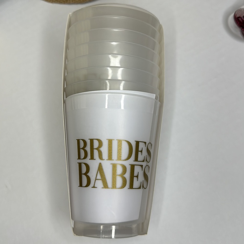 BRIDE BUNDLE Wedding planner, Mr Mrs Burlap Wine Bag Bachelorette Cups Stirrers - Picture 4 of 16